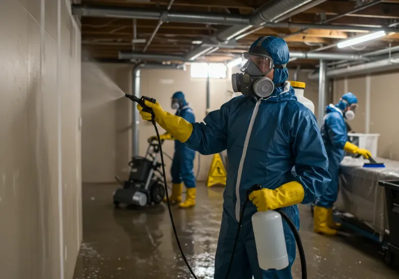 Basement Sanitization and Antimicrobial Treatment process in Whiteville, NC